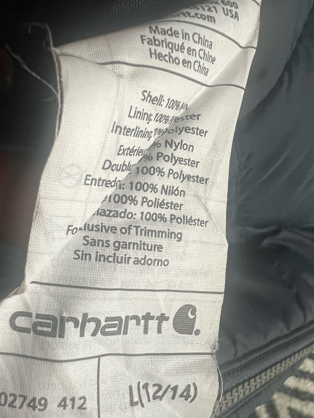 Carhartt Quilted Navy Insulated Women’s Vest - Picture 5 of 5